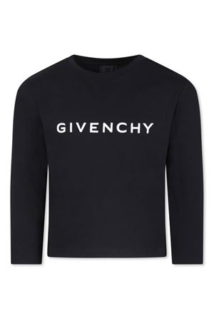 black cotton tshirt GIVENCHY KIDS | H3043009B